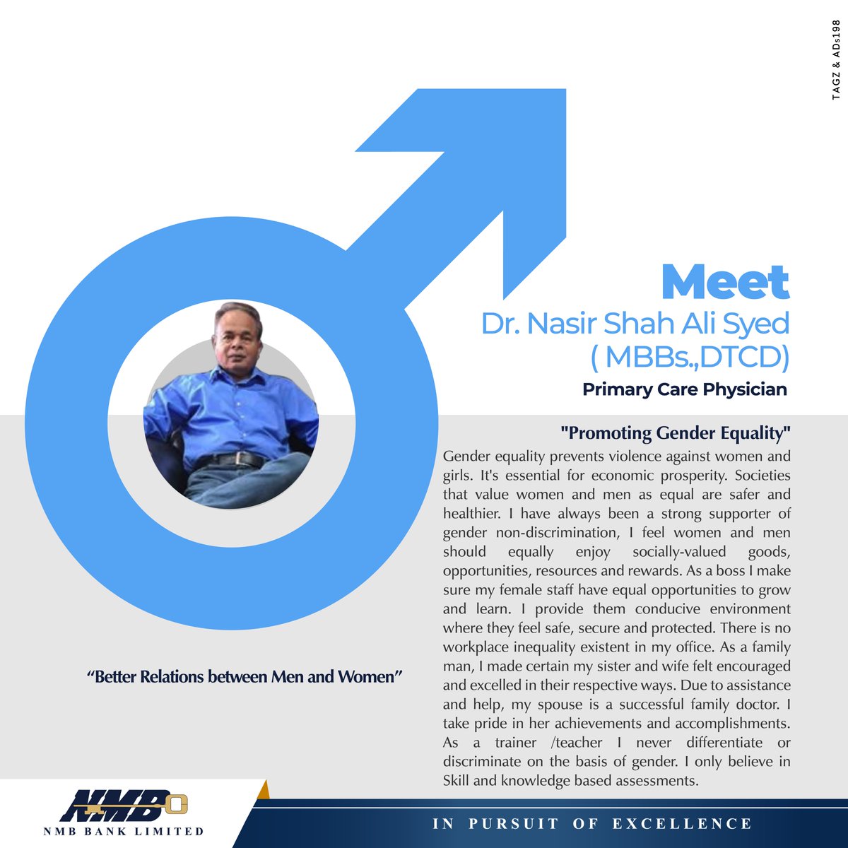 NMBBankZim's tweet photo. This month, we continue to celebrate Men! Meet Dr. Nasir Shah Ali Syed.
#betterrelations https://t.co/sQYsrOZErl