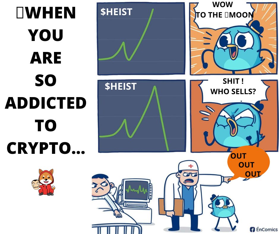 Inuheist2021's tweet photo. Who is falling in love with $Heist and #heistmeme?
It's chapter 2" When you are so addicted to crypto..."
Let's do more #heistmeme 🚀🚀🚀
Follow us: https://t.co/N86BDXKwHD https://t.co/I7hb2sbd7f