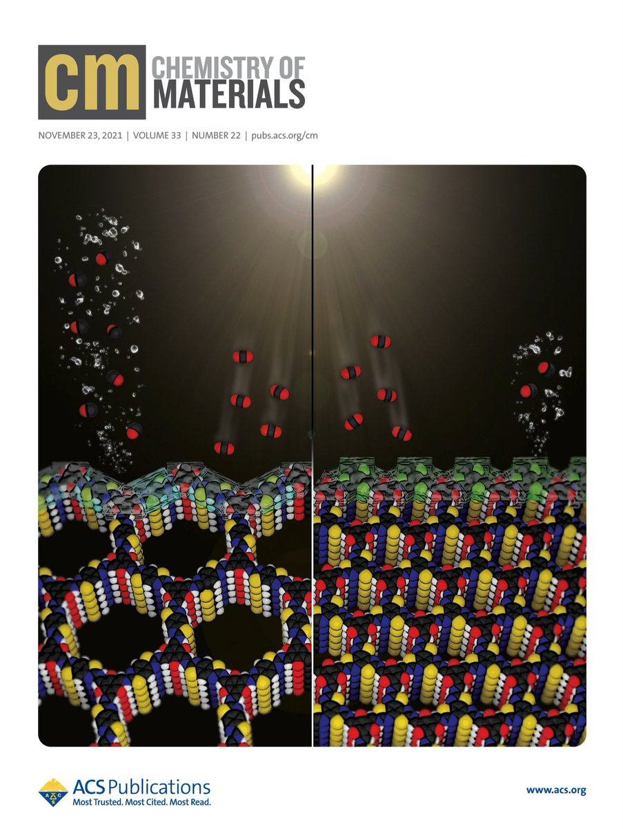 JM_Seo88's tweet photo. The artwork I designed is selected as the cover art in @ChemMater! Link to paper: https://t.co/OjmiISsLxr https://t.co/2n2dXASNWS