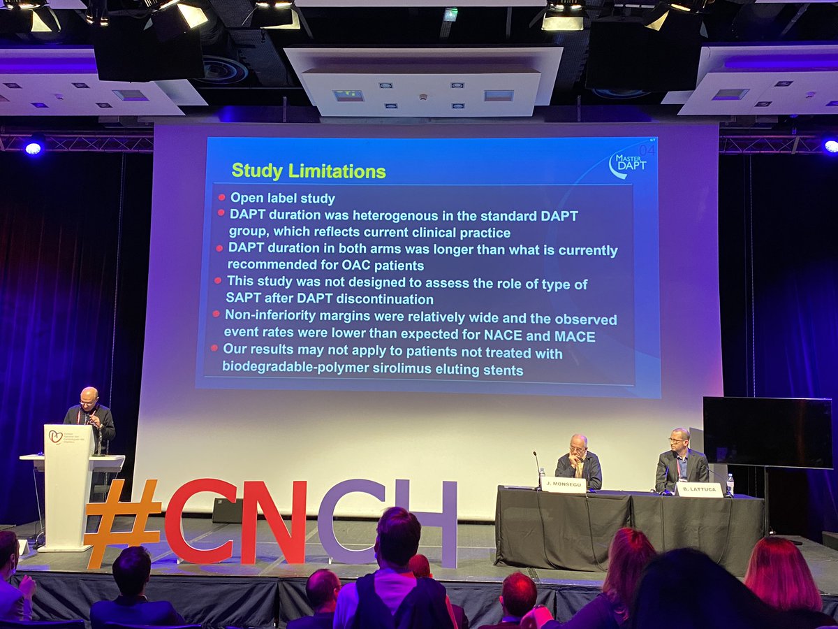FranckAlbert101's tweet photo. #CNCHcongres  
                                                               
Angioplastie programmée chez un patient en FA permanente sous anticoagulants : Que dit MASTER DAPT ?
Jean-Philippe COLLET (Paris) https://t.co/tuR4zi9Dn1