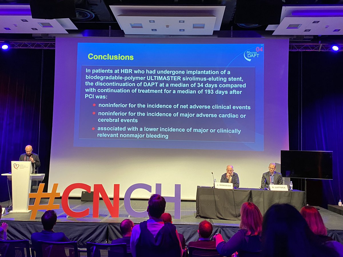 FranckAlbert101's tweet photo. #CNCHcongres  
                                                               
Angioplastie programmée chez un patient en FA permanente sous anticoagulants : Que dit MASTER DAPT ?
Jean-Philippe COLLET (Paris) https://t.co/tuR4zi9Dn1