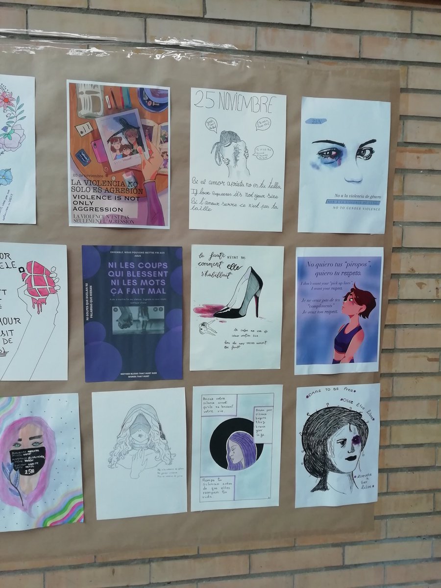 JuanMan46827160's tweet photo. El arte ante la violencia machista. Art facing gender violence. L'art face à la violence de genre. IES Juan de Mairena https://t.co/SZLiR5U8TE