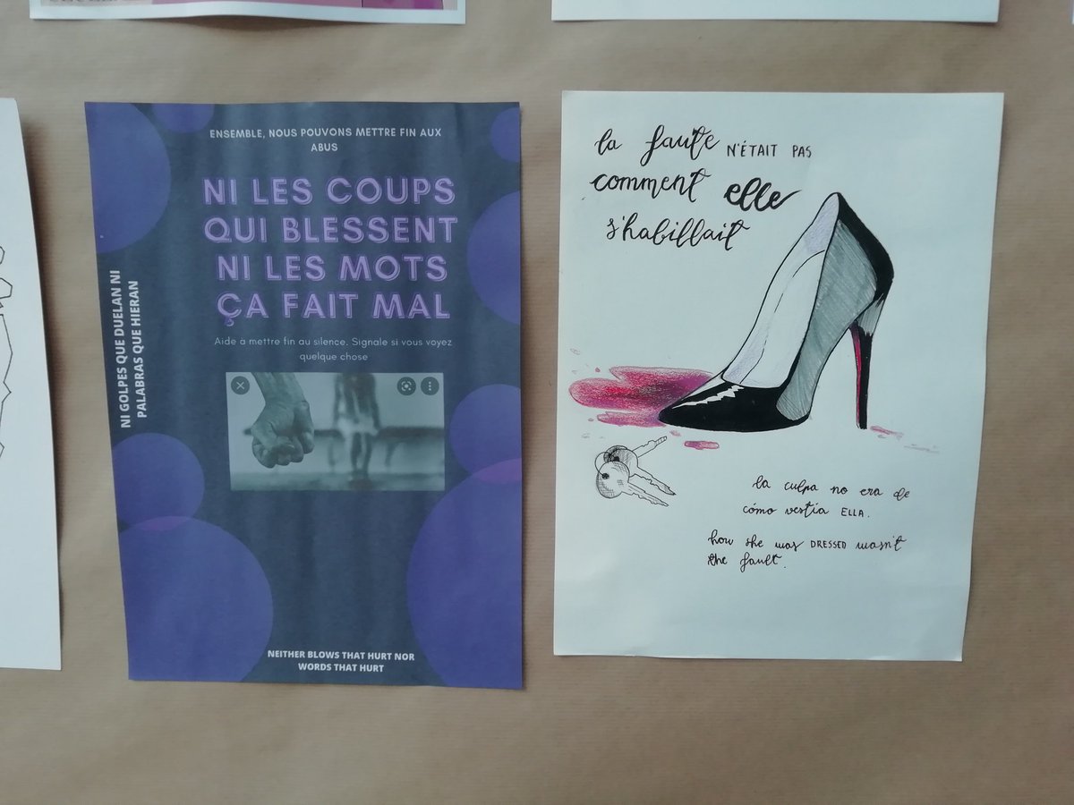 JuanMan46827160's tweet photo. El arte ante la violencia machista. Art facing gender violence. L'art face à la violence de genre. IES Juan de Mairena https://t.co/SZLiR5U8TE