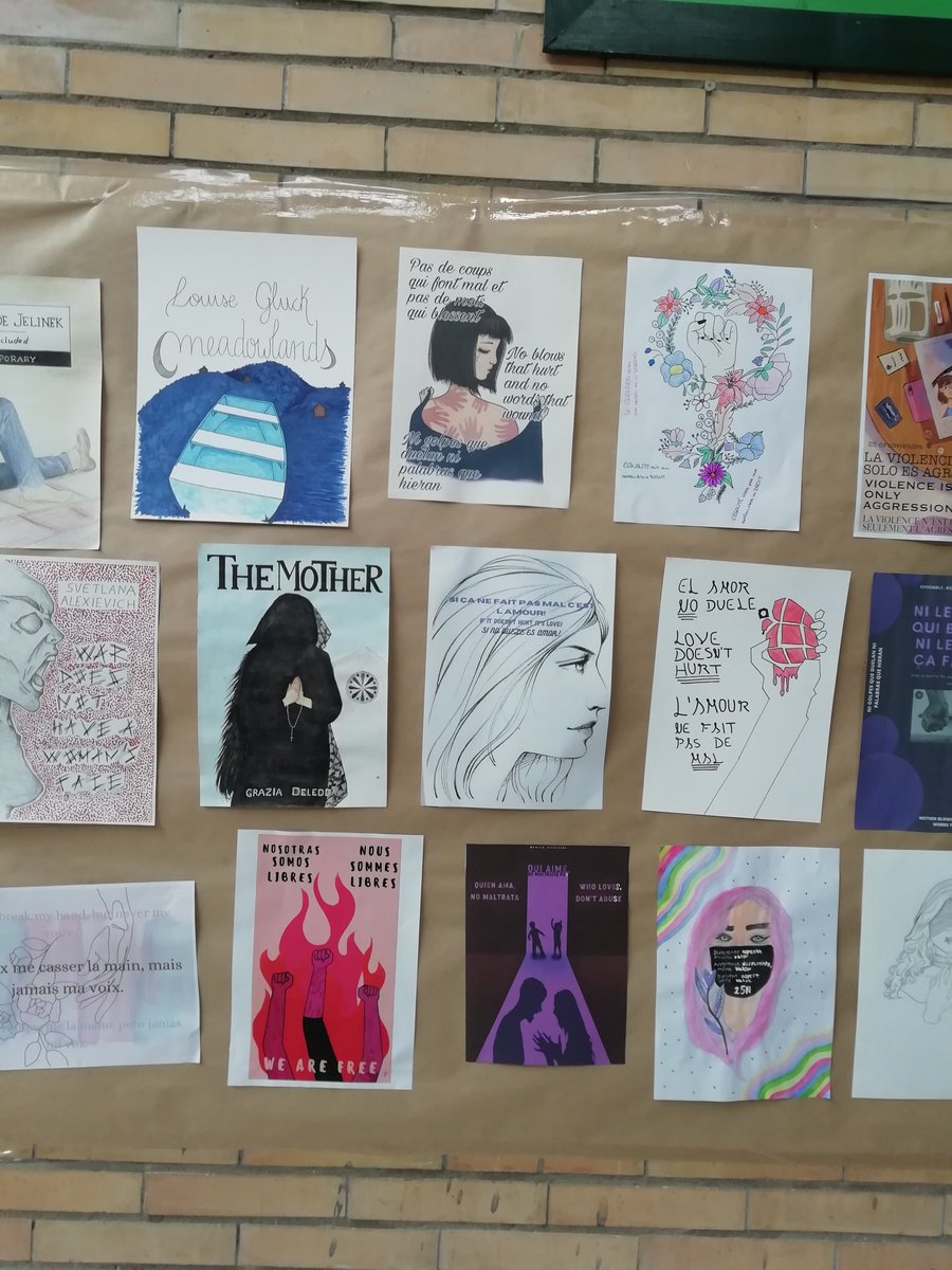 JuanMan46827160's tweet photo. El arte ante la violencia machista. Art facing gender violence. L'art face à la violence de genre. IES Juan de Mairena https://t.co/SZLiR5U8TE