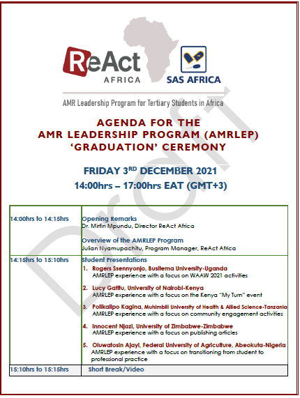 PolycarpFaith1's tweet photo. Progress of curbing #AMR will only be achieved by understanding community behaviours and actions in relation to norms, assumptions and attitudes in relation to social and economic factors.
Cant wait to present in #AMRLEP graduation celemony.
Thanks @Danteh95380210 @JulianNyamup https://t.co/WRYdAgoKGp