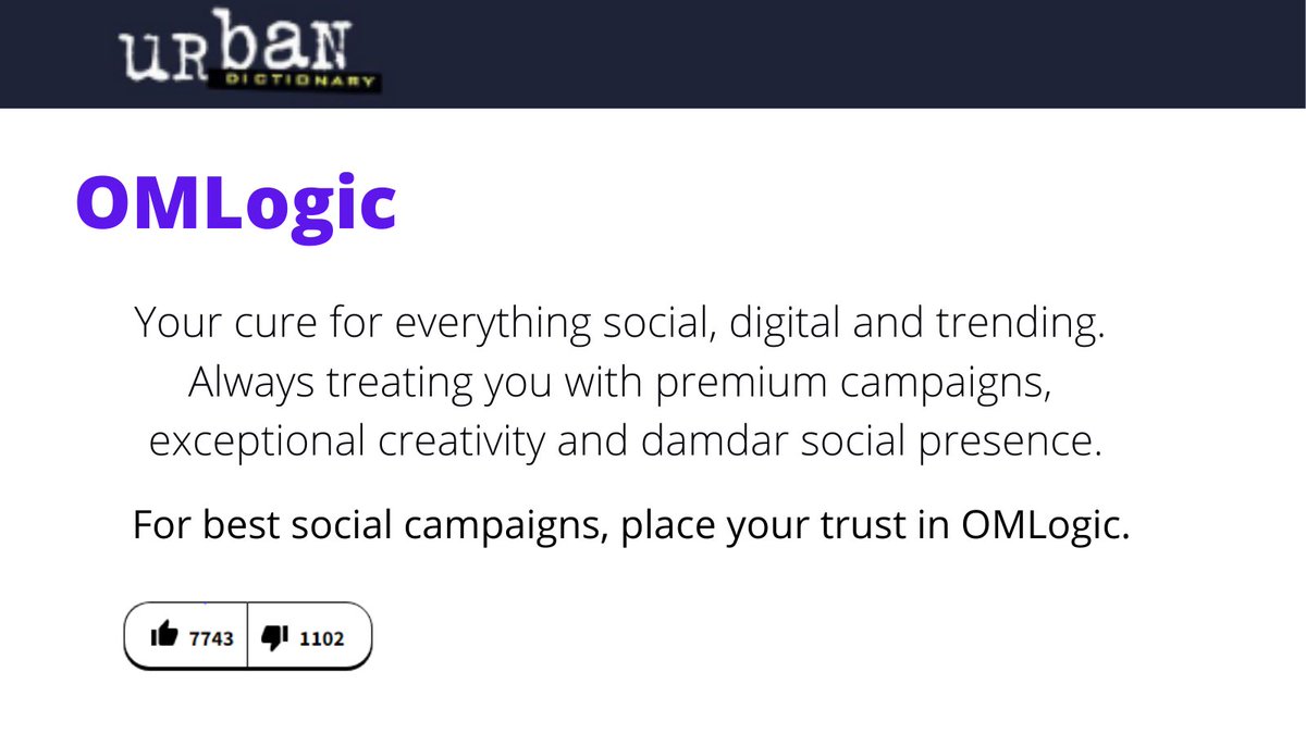 OMLOGIC's tweet photo. Soulmate for digital discovery! 

It means to avoid trolls and hold high clout.

#Omlogic #UrbanDictionary #MomentMarketing #DigitalMarketing https://t.co/UP7OoVSFPz