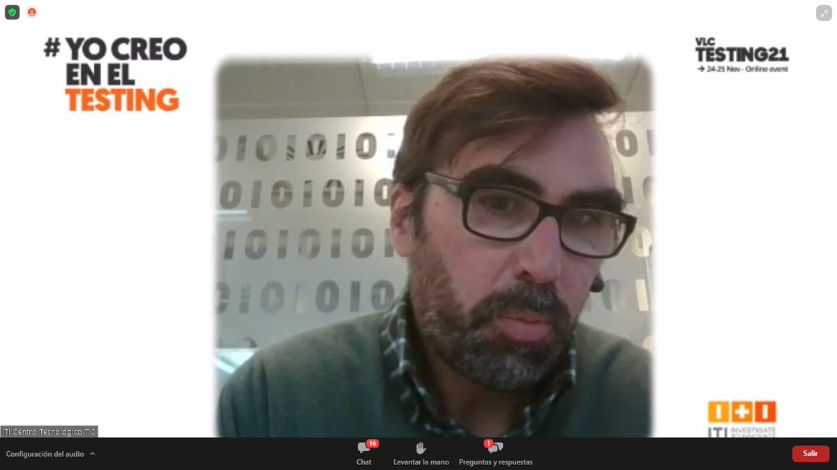 SSTQB_es's tweet photo. Ahora en #VLCTESTING21. Cierre del evento, con @mmannise.
#yocreoeneltesting https://t.co/Blx570Y45h
