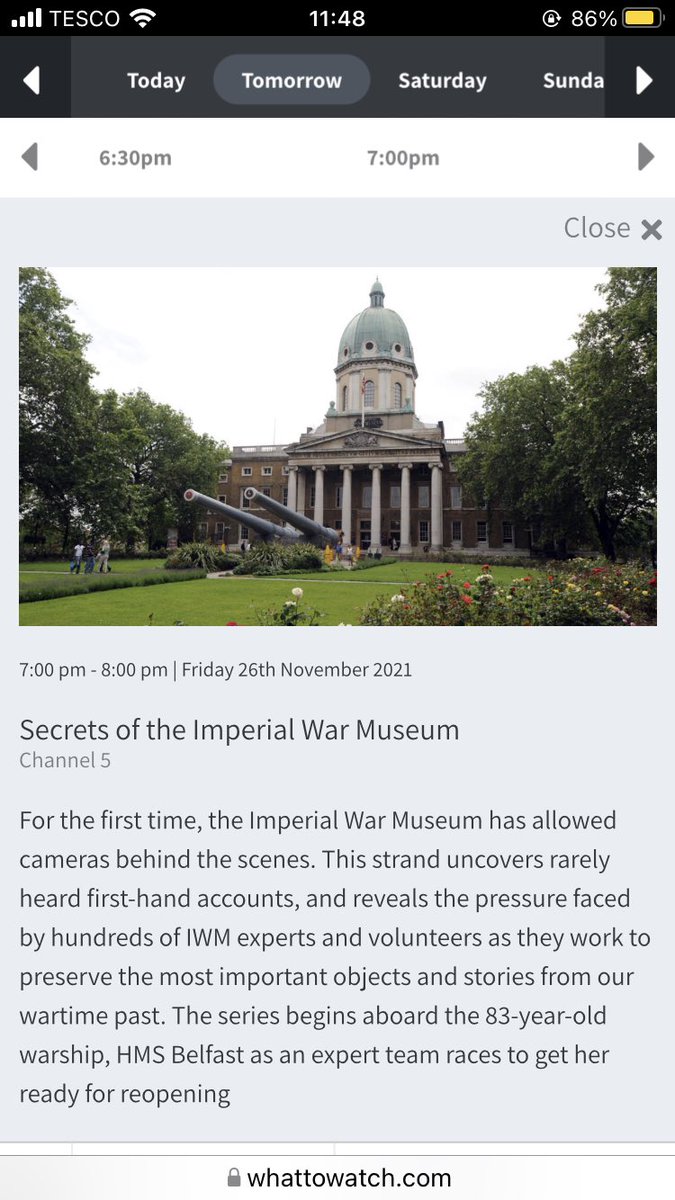 Starting tomorrow evening at 7pm on <a href="/channel5_tv/">Channel 5</a>, a new <a href="/SpringFilmsUK/">Spring Films</a> series about <a href="/I_W_M/">Imperial War Museums</a> - including me talking about how we made our new #SecondWorldWar Galleries 
iwm.org.uk/secrets-of-the…