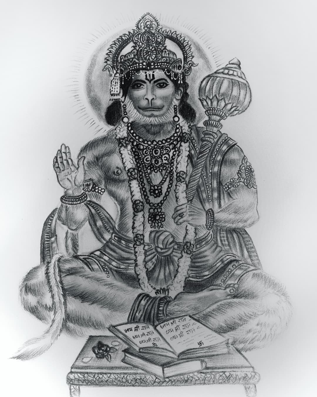 Lord Hanuman face drawinghanuman jayanti pencildrawingTaposhiartsAcademy   YouTube