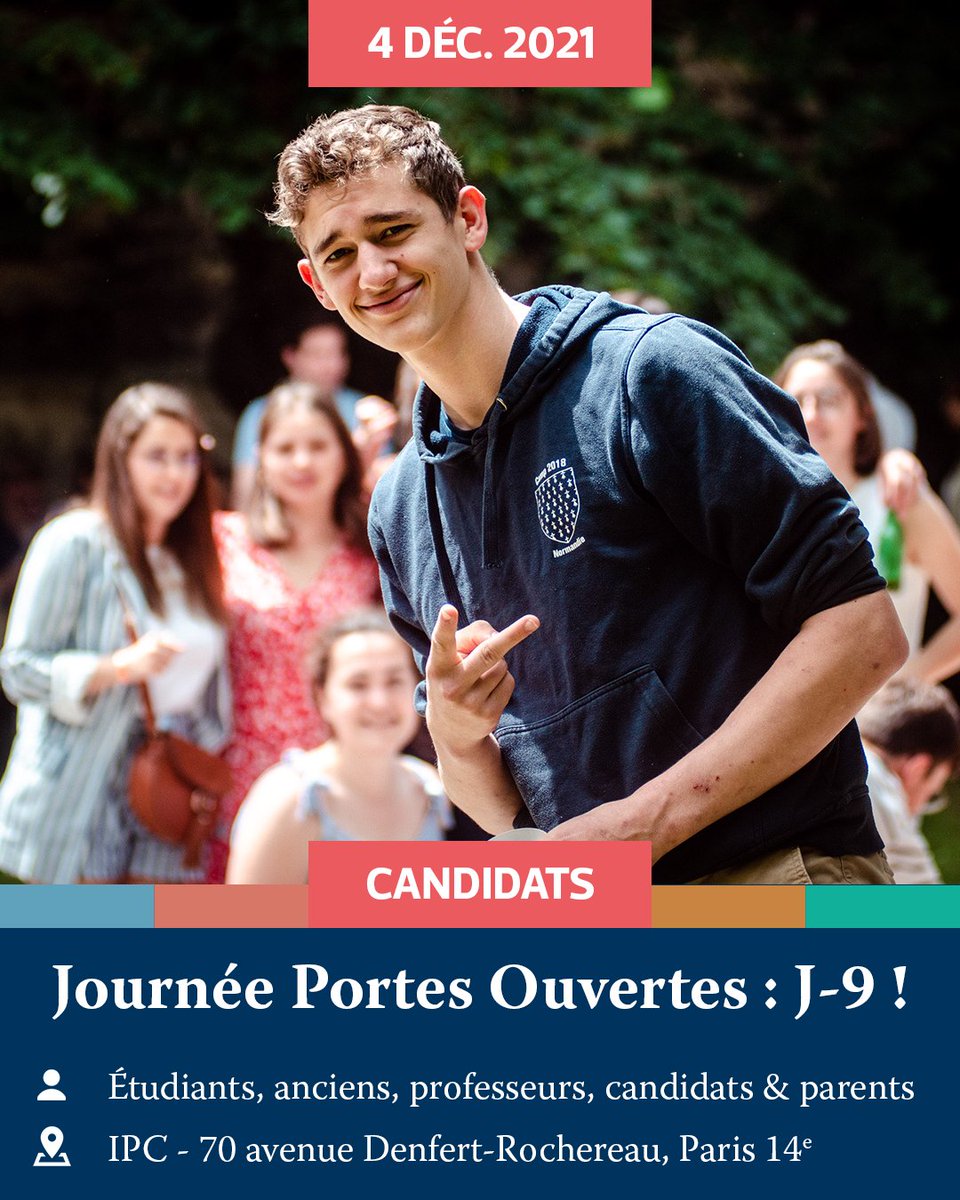 IPCFacultes's tweet photo. 👉🏼 J-9 avant notre 1ère Journée Portes Ouvertes de l'année ! 😎

⏰ Samedi 4 décembre de 14h à 17h : save the date!

📚 Venez découvrir nos 6 formations post-bac !

🔗 Inscriptions sur notre site : https://t.co/uIns6eqf9m

#jpo #philosophie #psychologie #droit #sciencepolitique.. https://t.co/RSfYKrWC1z