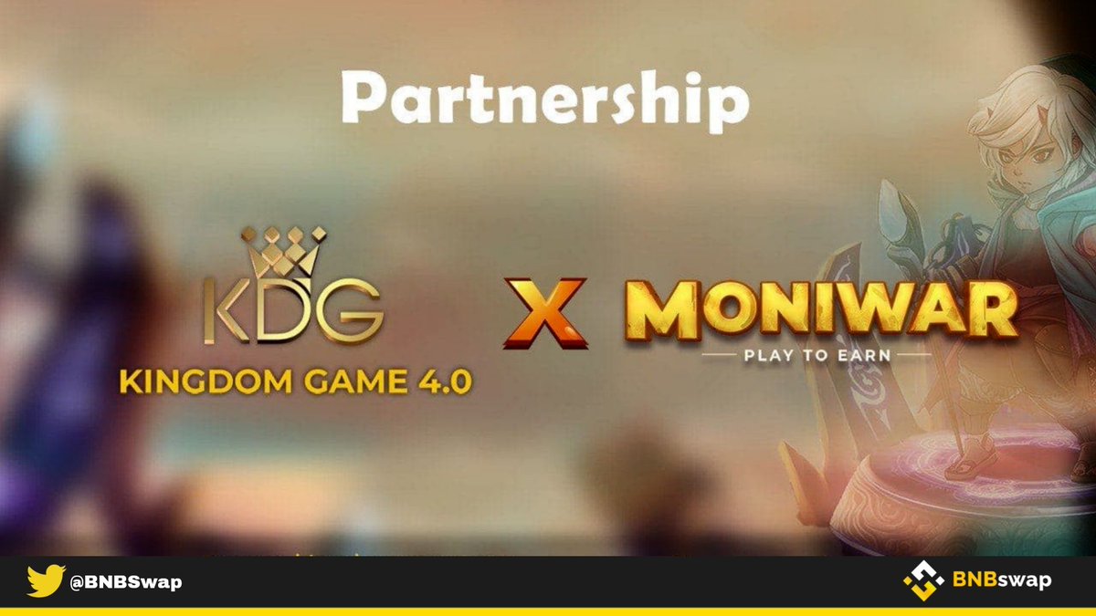 📢 @KingdomGame_KDG has announced strategic partnership with @moniwar_game! Through this partnership #Moniwar has been listed on Kingdom Game Hub and user's can easily create swap & auction #NFTs between both platforms in the near future Info medium.com/kingdom-game-4… $KDG $MOWA