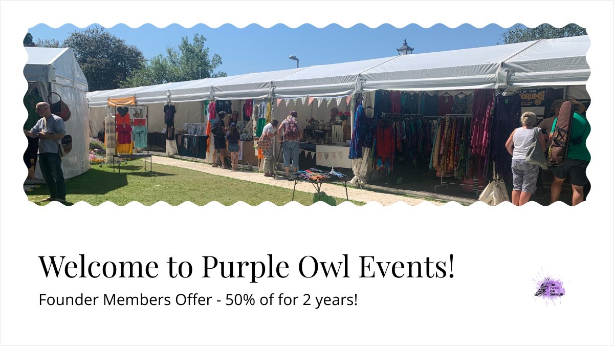 COMING SOON - The Purple Owl Stall Holder Collective! Become a Founder Member and receive a 50% discount for the first 2 years of your membership! Make sure you sign up (for FREE!) before midnight on the 31st December 2021 in the UK!
eepurl.com/hOmVPP