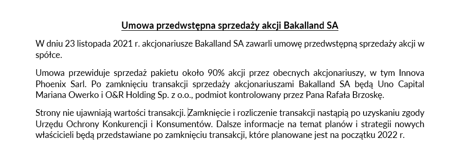 paweljachowski's tweet photo. To dopiero ciekawa transakcja...
#Bakalland #Brzoska #Owerko #Innova https://t.co/221IMonqqs