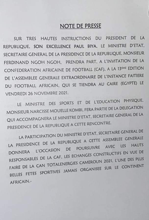 pikolo86's tweet image. #JustWaitAndSee #Cameroun #CAN2021 🇨🇲 SOUS HAUTES INSTRUCTIONS DU PRÉSIDENT DE LA RÉPUBLIQUE.