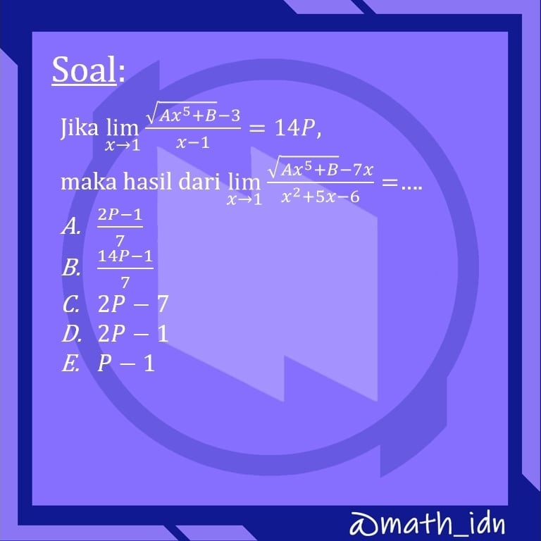 math_idn's tweet photo. Jawaban soal sebelumnya!
.
.
.
#mathidn #matematikadasar #utbk2022 #sbmptn2022 #math #mtk #materiutbk #ugm2022 #undip2022 #ui2022 #simakui2022 #simakui #matematiksaintek https://t.co/Uac98xhTls