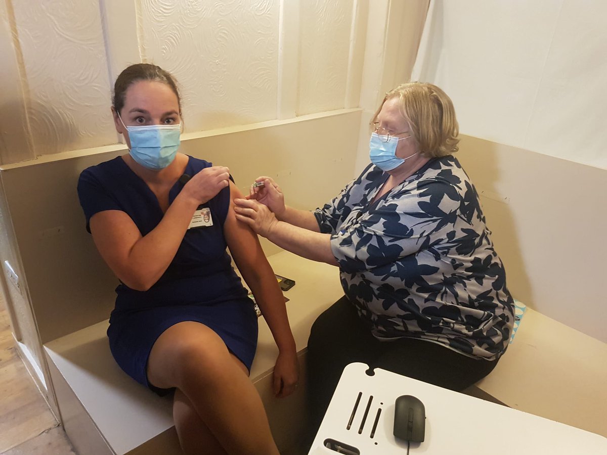Never too late to have your flu jab. I delayed mine because of illness but feels great to be protected for the winter. Gold standard service from team <a href="/WhitHealth/">Whittington Health NHS Trust</a> <a href="/KevinGibride/">Kevin Gilbride RN MSc</a>