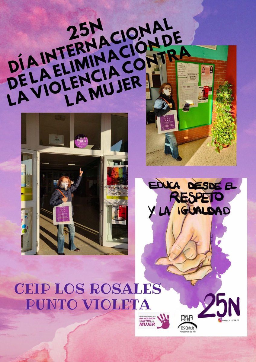 ceiplosrosales's tweet photo. 25N. El Ceip Los Rosales dice NO a la violencia con diferentes actividades realizadas por el alumnado. https://t.co/JOnFosf0UU