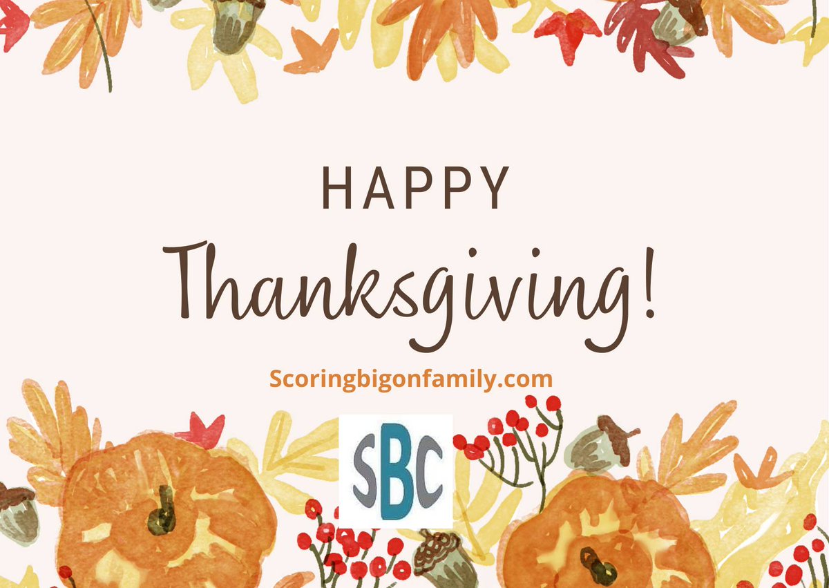 ScoringBigFam's tweet photo. We are so thankful for you! Wishing you and your loved ones a happy Thanksgiving holiday. https://t.co/giGRyVmLDW