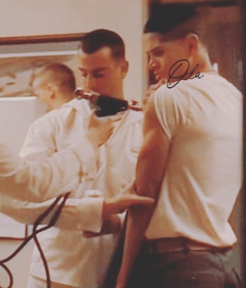 Mrs_Fimmel's tweet photo. #tbt when JD took precautions and got #vaccinated long before #Covid_19 times... coz the boy knows everything 😁🥰 #myhunkybiker #pardolicious #jdpardo @JDPardo @MayansFX https://t.co/VlG0dNcTpY