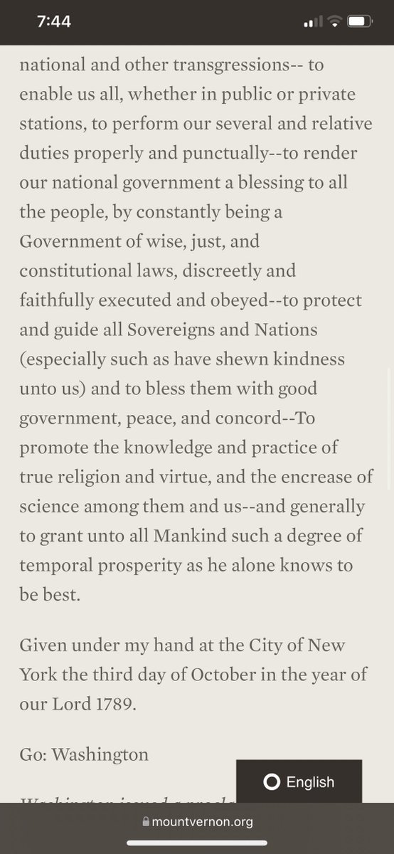 A couple of centuries later it’s still hard—of course!—to improve on George Washington’s Thanksgiving proclamation