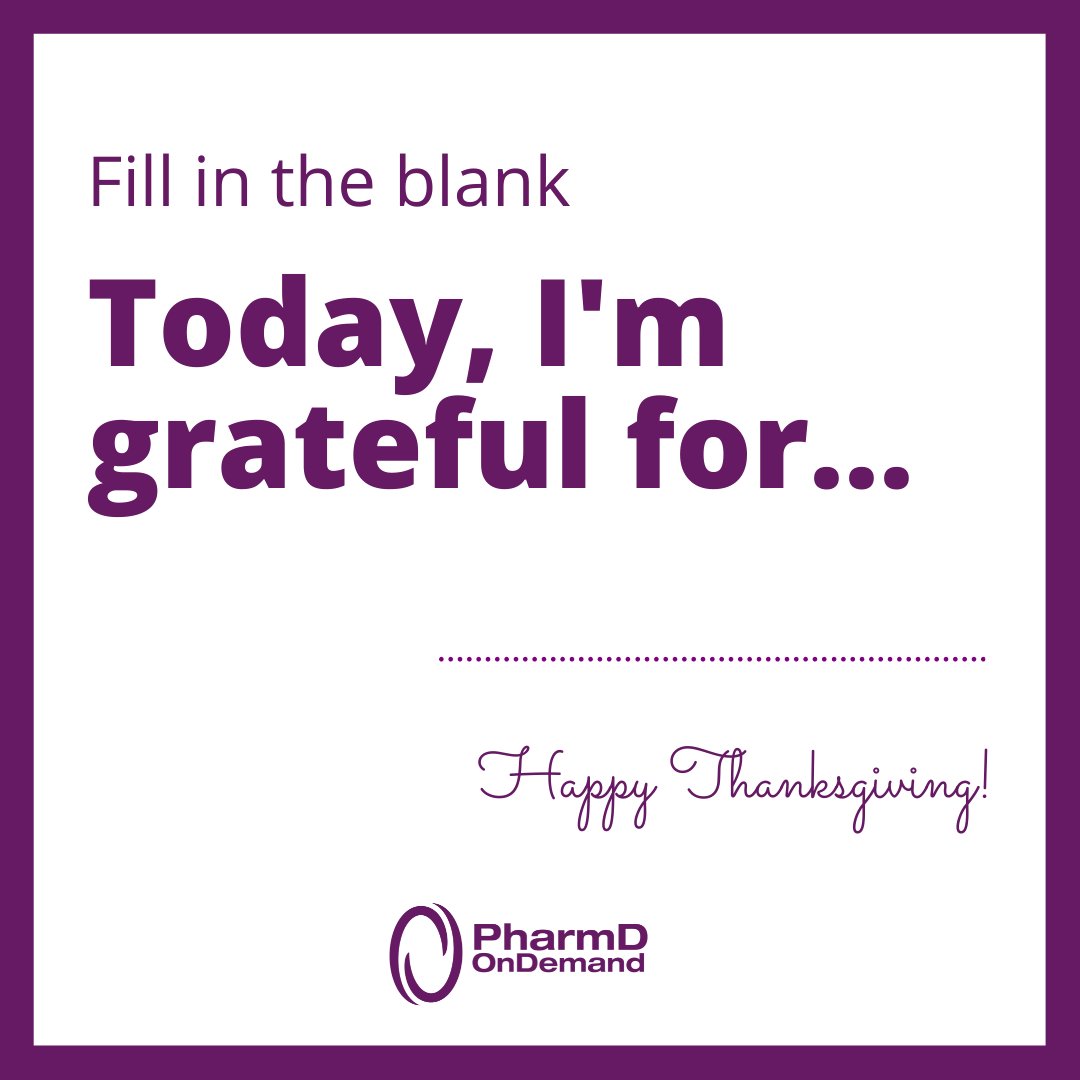 pharmdondemand's tweet photo. Happy #Thanksgiving from all of us at PharmD On Demand!

We are thankful for our clients, the patients we serve, our friends and our families!

What are you #thankful for today? Let us know in the comments! ⬇️ https://t.co/r0v0YfvcFu