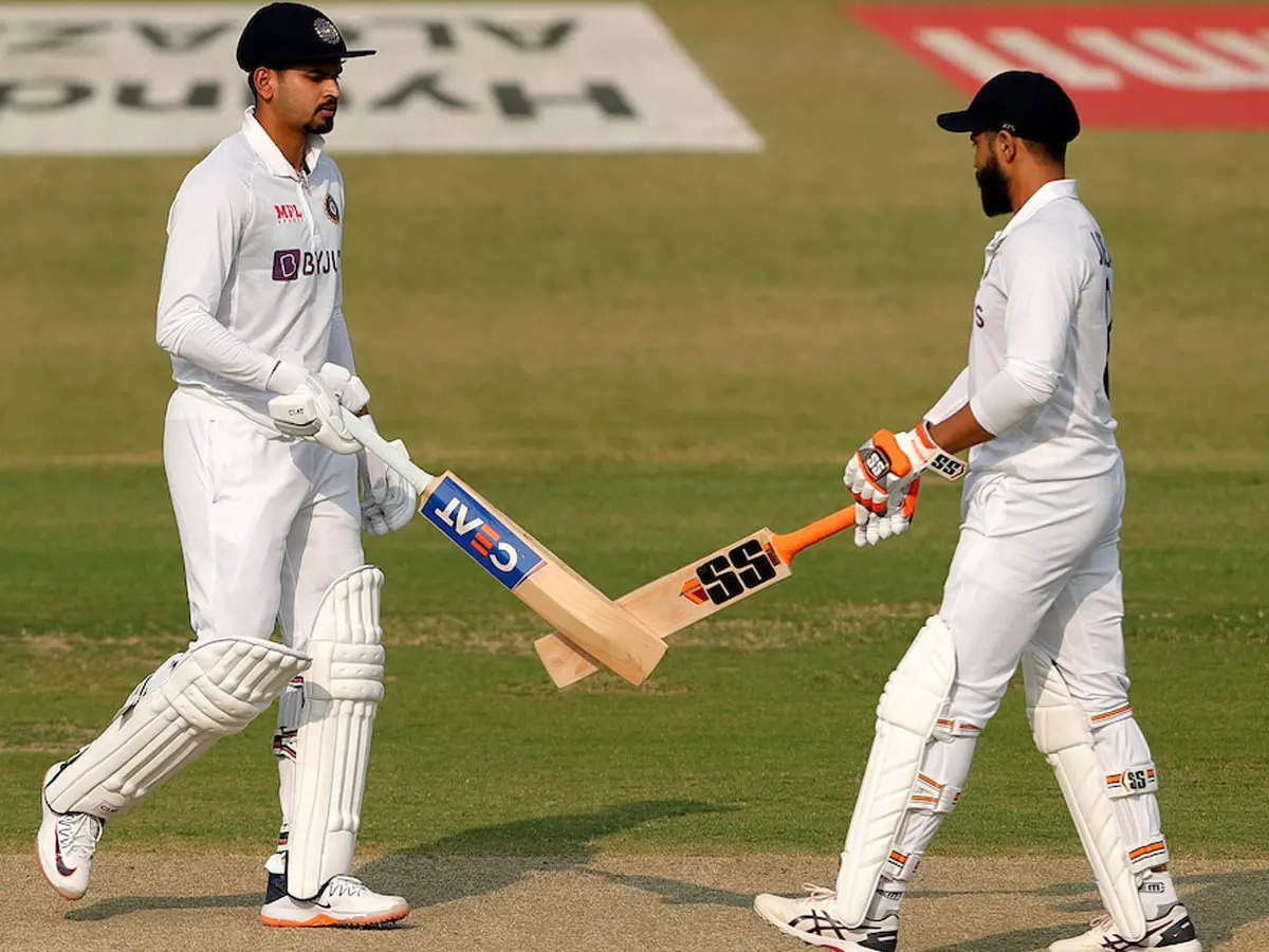 Iyer and Jadeja revive India to 258-4 vs NZ on Day 1