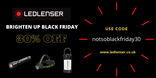 LedlenserUK's tweet photo. Brighten up #BlackFriday with 30% off our powerful #toches, #headlamps and other lights at https://t.co/4CvlZ8iw8O. #lightengineeredbetter # https://t.co/m7b3JQNw3g