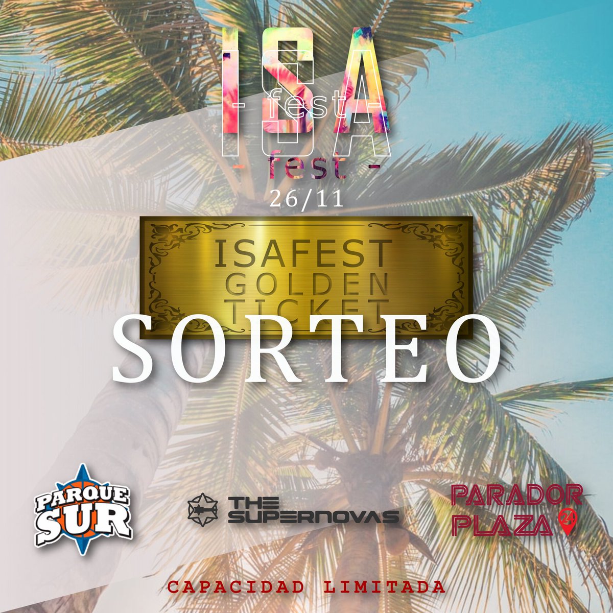 Como si fuera poco el sorteo de Instagram decidimos hacer uno para twitter..🤯
Participa solamente dando RT y MG
Premios: 
•1 golden ticket (free pass + bebidas gratis toda la noche)
•10 entradas 
•10 consumiciones 
21 ganadores, mucha suerte! Se sortea viernes 26 a las 18h