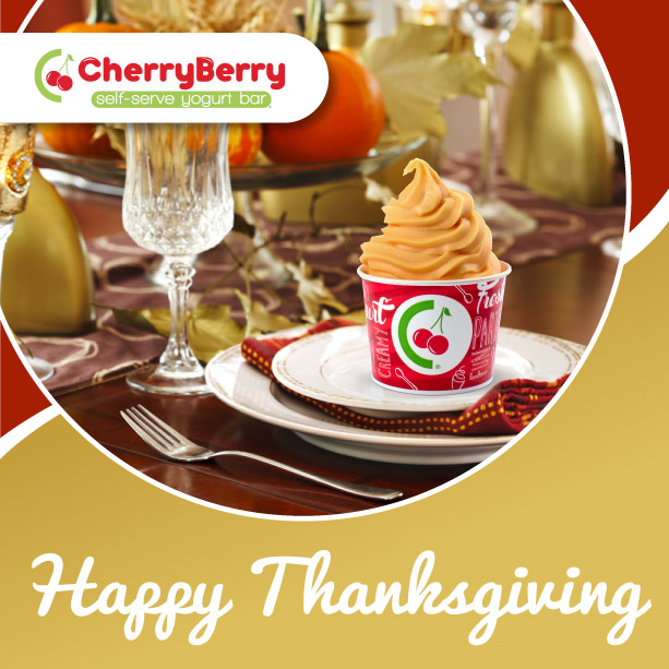 Happy Thanksgiving from all of us at CherryBerry!  We will be closed today and open for regular hours tomorrow.