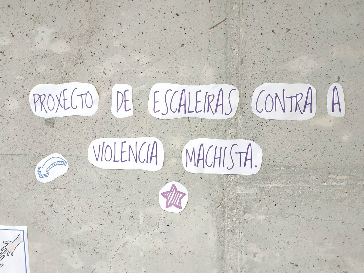 CEIPMMA's tweet photo. Porque a violencia de xénero é algo que traballamos a diario, por este día presentamos un novo proxecto ao noso alumnado, o deseño dunhas escaleiras contra a violencia machista. Pero esta non é a única actividade que temos preparada por un día que nos parece importantísimo. Fío! https://t.co/BjPZCL1SSq