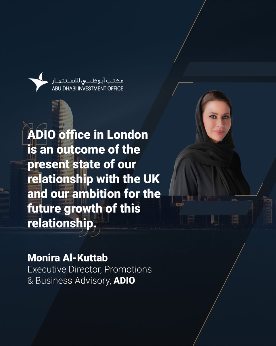 InvestAbuDhabi's tweet photo. Expanding to Abu Dhabi is now more accessible than ever, thanks to our new office in #London. Missed our inaugural #ADIOGlobalevent? Catch the live recording here: https://t.co/BjQXqkxHGf

#InvestInAbuDhabi #ADIOTalks @MoniraAlKuttab  @souadalhosani https://t.co/KYxc9UHcCA