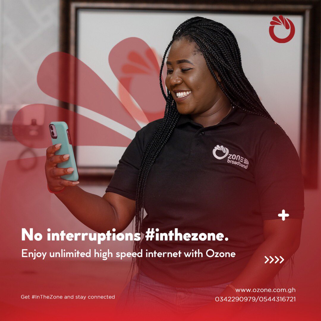 OzoneBroadband's tweet photo. Ozone broadband guarantees faster, uninterrupted connection.

Work, learn and connect online with your friends and family with unlimited high speed internet

Visit https://t.co/lhugj2IENp to sign up to our tailor made internet packages for your homes and offices.

Get#inthezone https://t.co/7tfSRdRIZd