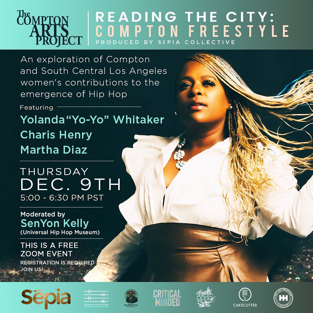 FearlessEntert2's tweet photo. Next up in our series for #ReadingtheCity, we will host a discussion about #womeninhiphop that have significant ties to the city of #compton and #southcentral. The conversation will highlight the female perspective and influence in #hiphop from its inception.

 california https://t.co/XCDA1KEmlq