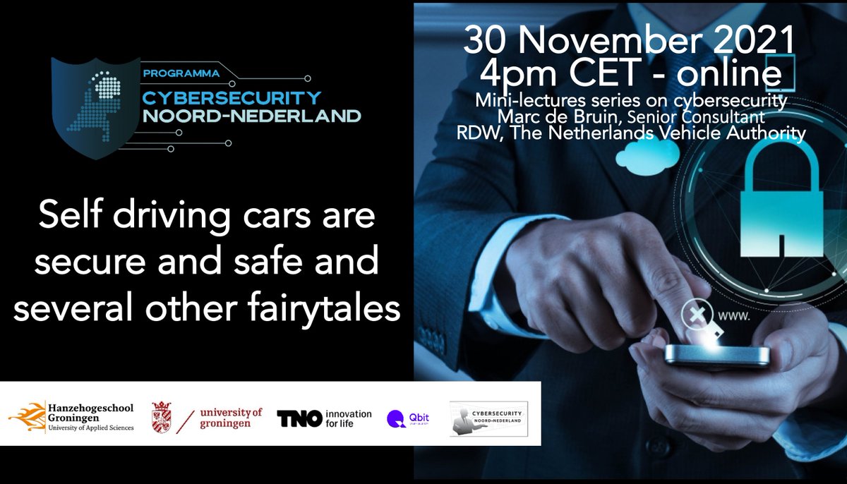 RugStep's tweet photo. Join us on Tuesday 30th November for our first Cyber-talks! Marc de Bruin will address the question ‘Do you still dare to walk in public besides cars?’ Please Register your interest here: https://t.co/oqYbqCkQXn.

@CybersecurityNN https://t.co/8kX7sP9f6f