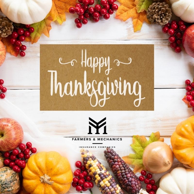Happy Thanksgiving from everyone at Farmers &amp; Mechanics!  We are THANKFUL for our great customers!
