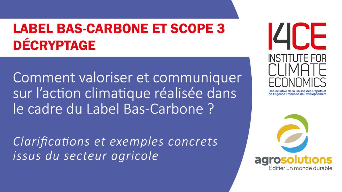 agrosolutions's tweet image. [Webinaire 📽️] Retrouvez en #replay notre session de décryptage avec @I4CE_ : "Comment valoriser et communiquer sur l'action climatique réalisée dans le cadre du Label Bas-Carbone"

Pour visionner la rediffusion, c’est par ici ⤵️
youtube.com/watch?v=DYhKSL…