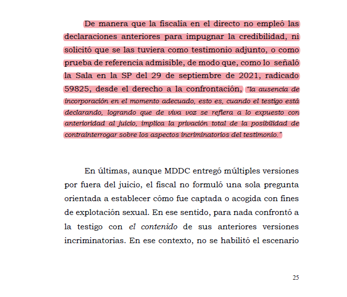 Melovides's tweet photo. La menor modificó sus aseveraciones incriminatorias rendidas en la entrevista ante la psicóloga y lo declarado en el juicio, sin embargo, la Fiscalía no solicitó sus declaraciones anteriores como testimonio adjunto o prueba de referencia. Absuelve. https://t.co/eQvqYSNCAz https://t.co/wOqInv35zW