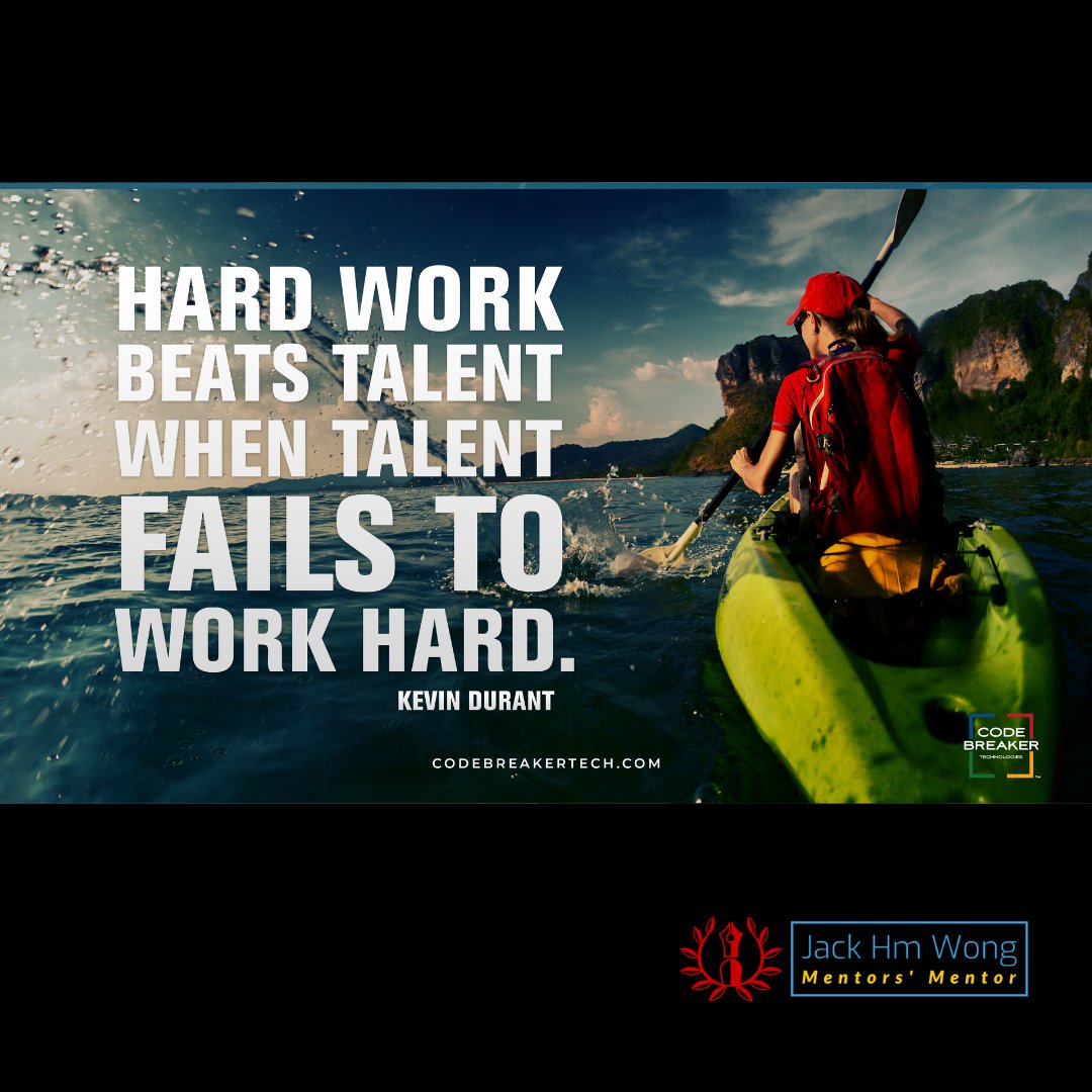 JackHMWong's tweet image. "Hard Work Beats Talent when Talent Fails to Work Hard!" ~ Kevin Durant

#BANKCODE #WhyTheyBuy #OneWorldOneLanguage #CodebreakerAI #TakeItToTheBANK #CodebreakerExplore #CodebreakerDiscover #CodebreakerCoaching