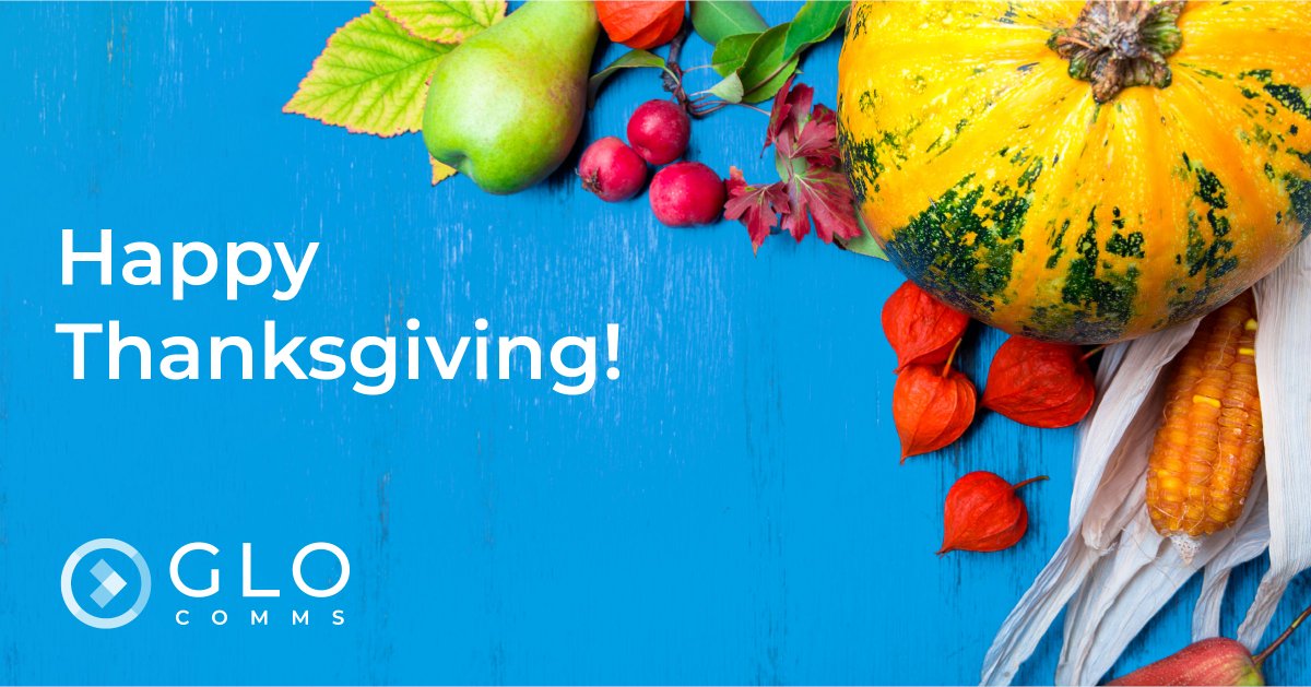 This year, we are #thankful 👏 to be able to help technology professionals find their dream role while supporting our clients with their hiring needs.

Happy Thanksgiving to our network and thank you for trusting Glocomms as your talent partner.