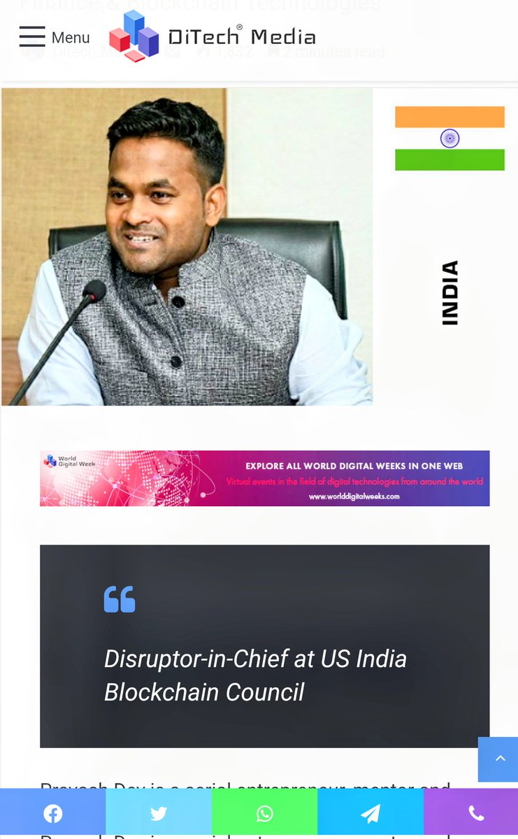 Pravashdey's tweet photo. Will you ever go for a #CryptoDate with one of the #Indian #Journalist?
I won't mind! π¬
Now I'm very much curious to know what they think about #Blockchain & #CryptoGraphy and actually say on #Television about #CryptocurrencyNews #CryptoInvestment
#FridayVibes https://t.co/bXJYHdk7Fq