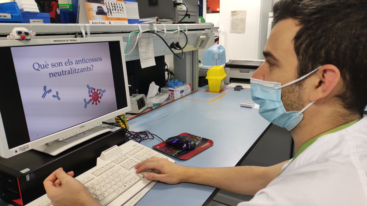 hgermanstrias's tweet photo. @icscat 🧪La XIV Jornada Tècnica de la @SCImmunologia ha amb comptat amb la participació de professionals del Servei d’Immunologia #LabClinicMN #hgermanstrias
🔬Han moderat sessions i han presentat els resultats d’un assaig per a determinar anticossos neutralitzants enfront SARS-CoV-2 https://t.co/0kVPY9znUR