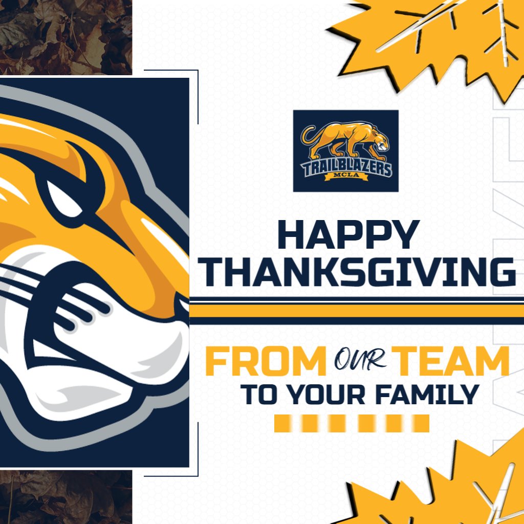 Wishing all the Trailblazer families a Happy Thanksgiving!  Enjoy it with loved ones!  #oneteam