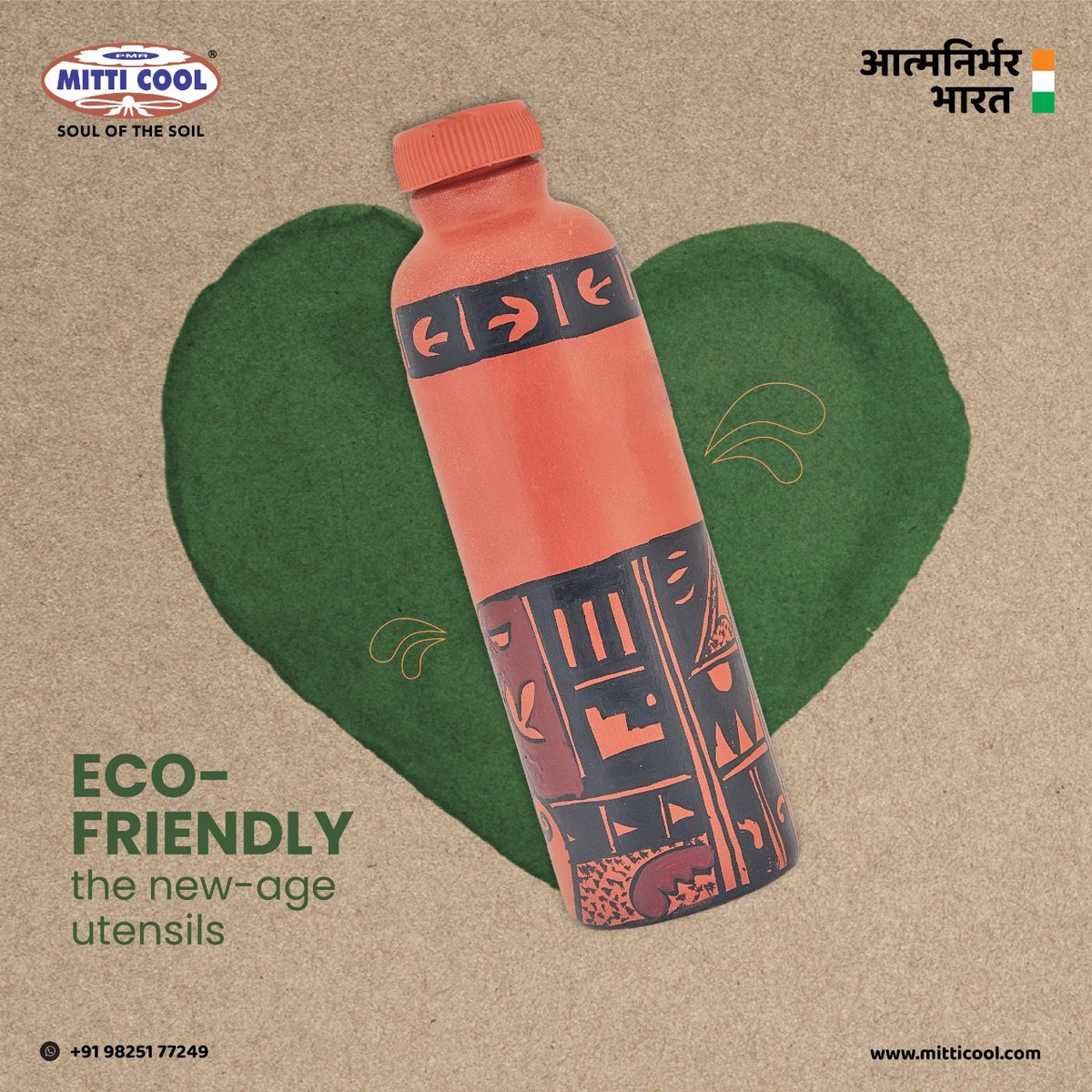 New water bottle design. natural eco-friendly product keeping water naturally cool and self alkaline. #Newdesign #Mitticoolrajkot #Mitticool #MansukhPrajapati #AtmanirbharBharat #healthylifestyle #HealthyIndia #Earthenware #EcoFriendly #Fitindia #cookware #clayart