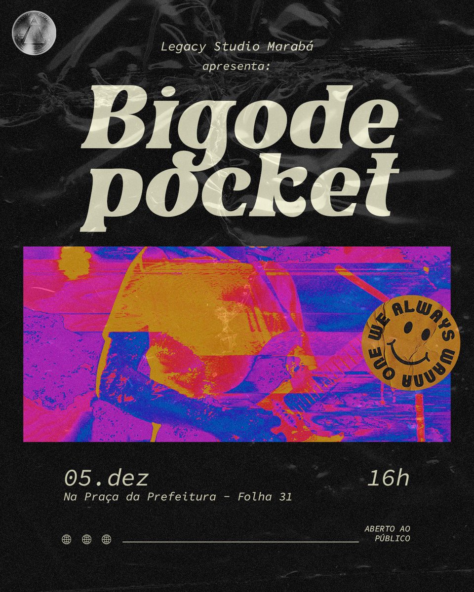 bigodefest's tweet photo. Alô, alô! Estamos oficialmente de volta e dessa vez com a parceria faceira da Legacy Studio Marabá 😎🎸

E o papo é seguinte, dia 5 na praça da Prefeitura de Marabá vai rolar a primeira edição pocket do festival. Amanhã a gente solta o line-up 🔥 https://t.co/8KRfrgtbMm