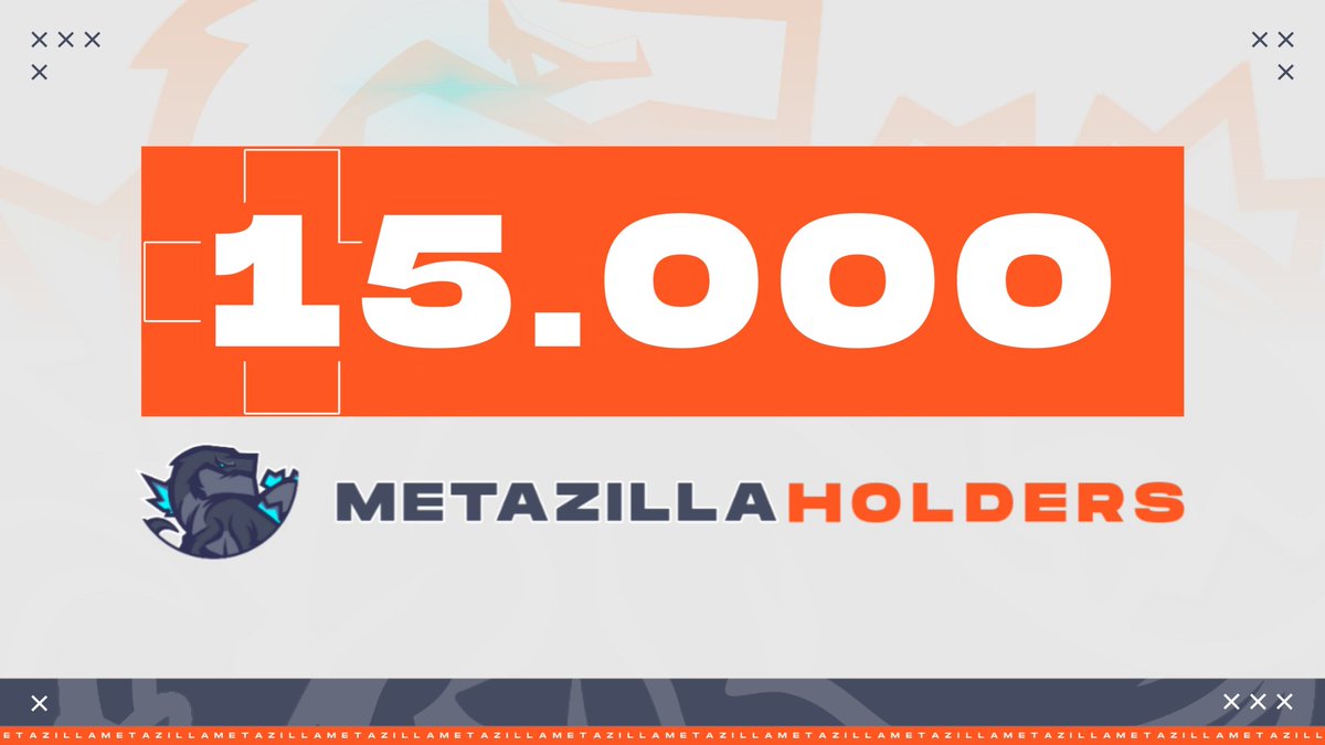 TheMetaZilla's tweet photo. MetaZilla REACHED 15.000 HOLDERS!
Let's go! 

#metazilla $mz https://t.co/E1A78qGmYu