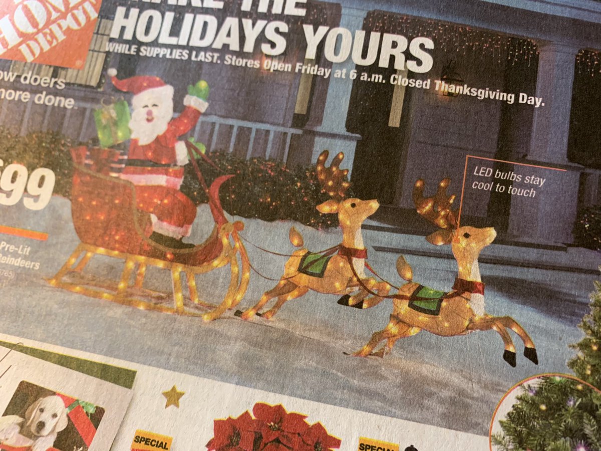 “$99 seems like a great price, but won’t those miniature lights flash-fry my hands?… Oh, whew! Thanks, Home Depot®!” #BlackFridayAds