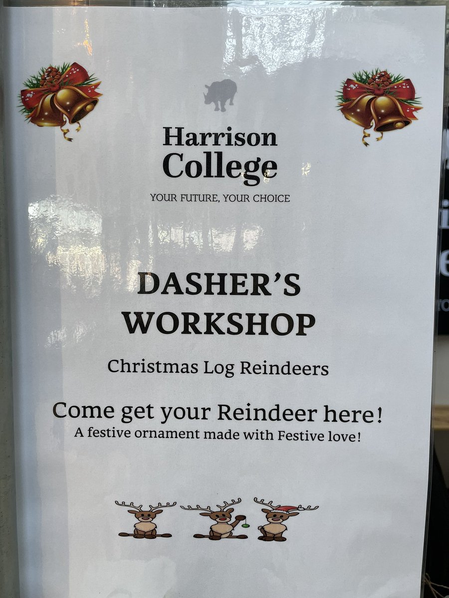 GaileySt's tweet photo. Harrison college demonstrating Project based learning at its best! #teamhc on tour @TheWoolMarket selling their handmade reindeers until 5pm today. #bemorerhino @DoncasterDamian @dan_fell @CollegeHarrison @OllyNewtonUK https://t.co/RYbyQnrX62
