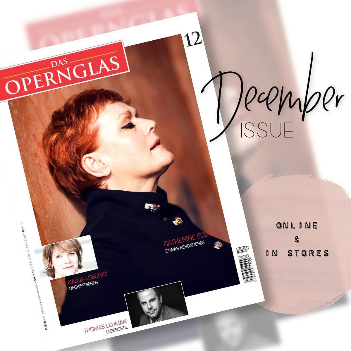cfostersoprano's tweet photo. December issue now out. #cover #coverstory #interview #opera #oper #musiktheater #concert #konzert #onstage #classicalmusic #klassikmusik #operalove #operalover #operalovers #operasingersofinstagram #operasinger #operasingers #dasopernglas #magazine #zeitschrift #operamagazine https://t.co/qXIGGwL4RR