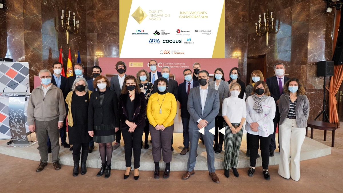Enhorabuena a las organizaciones ganadoras de los #PremiosQIA por las valiosas #innovaciones que representarán a #España en la fase internacional de los #QualityInnovationAward <a href="/Medicsen_ES/">MedicSen</a> <a href="/LandDams/">Land, Water and Dams, S.L.</a> <a href="/Inycom/">INYCOM</a> <a href="/Edelvives/">Edelvives</a> <a href="/CATTudela/">CAT Business Park</a> <a href="/Cocuus_/">Cocuus</a> <a href="/ATRIAinnovation/">ATRIA</a> @nhhotelgroup
