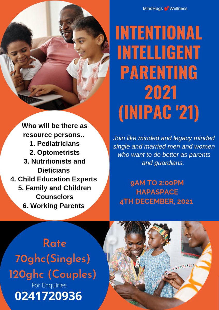 I invite you to the Intentional Intelligent Parenting Conference 2021. You can't miss this.<a href="/akyherb/">H K Y A</a> <a href="/KumasiHive/">Kumasi Hive</a> <a href="/KumasiHubGSC/">Global Shapers - Kumasi Hub</a> #kumasi #EmotionalIntelligence